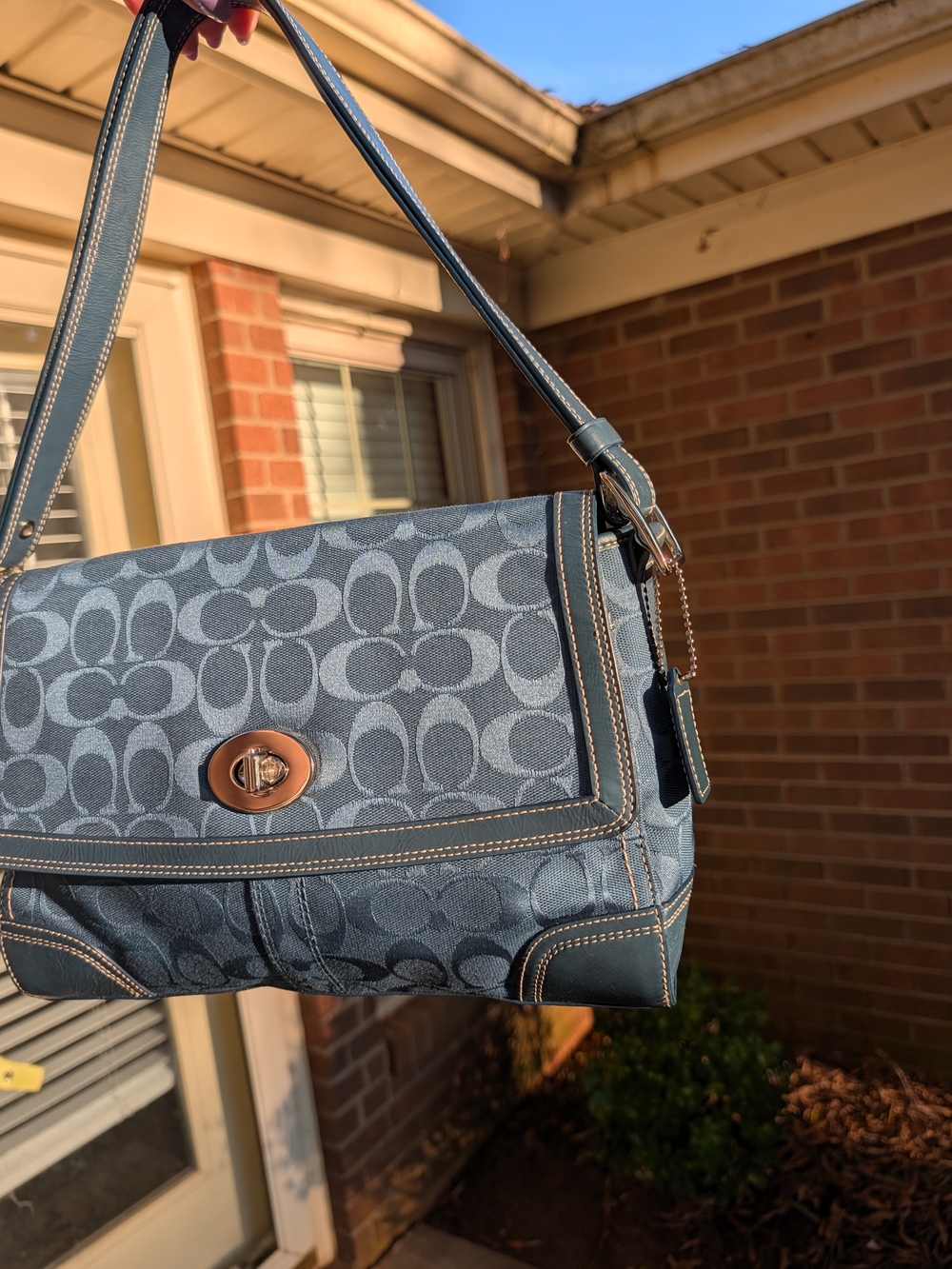 Coach Hampton Signature Flap Bag - Picture 7 of 16